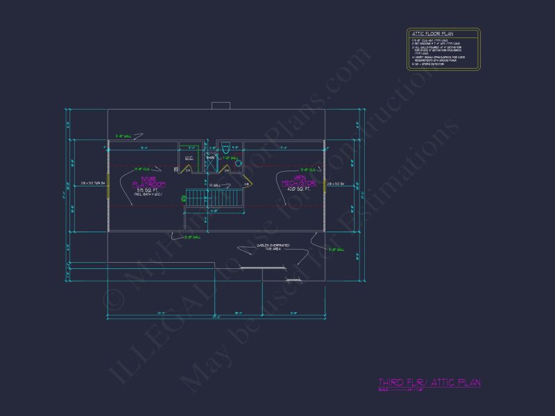 3-Bedroom house Plan with Traditional Design and CAD Blueprint
