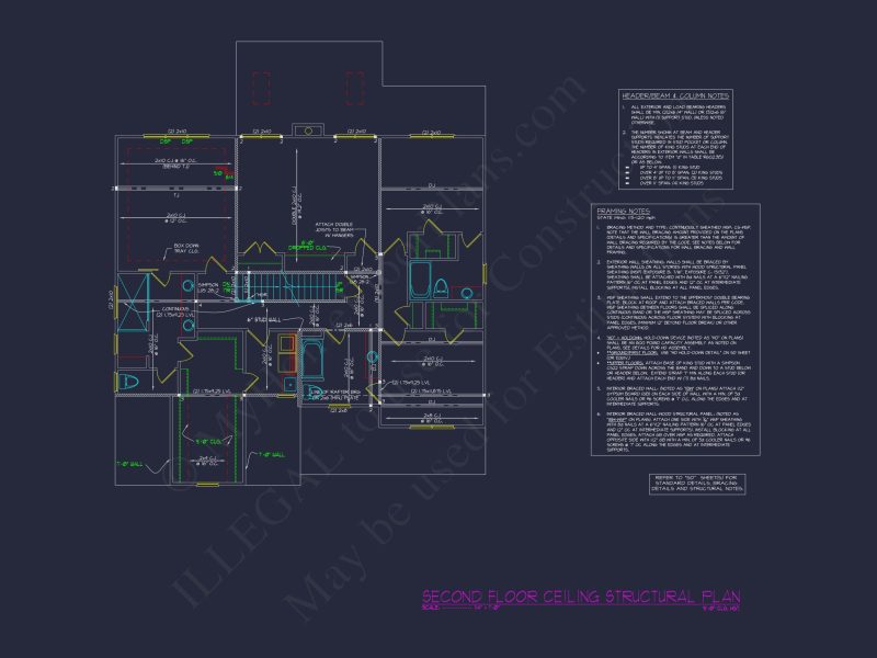 3-Bedroom house Plan with Traditional Design and CAD Blueprint
