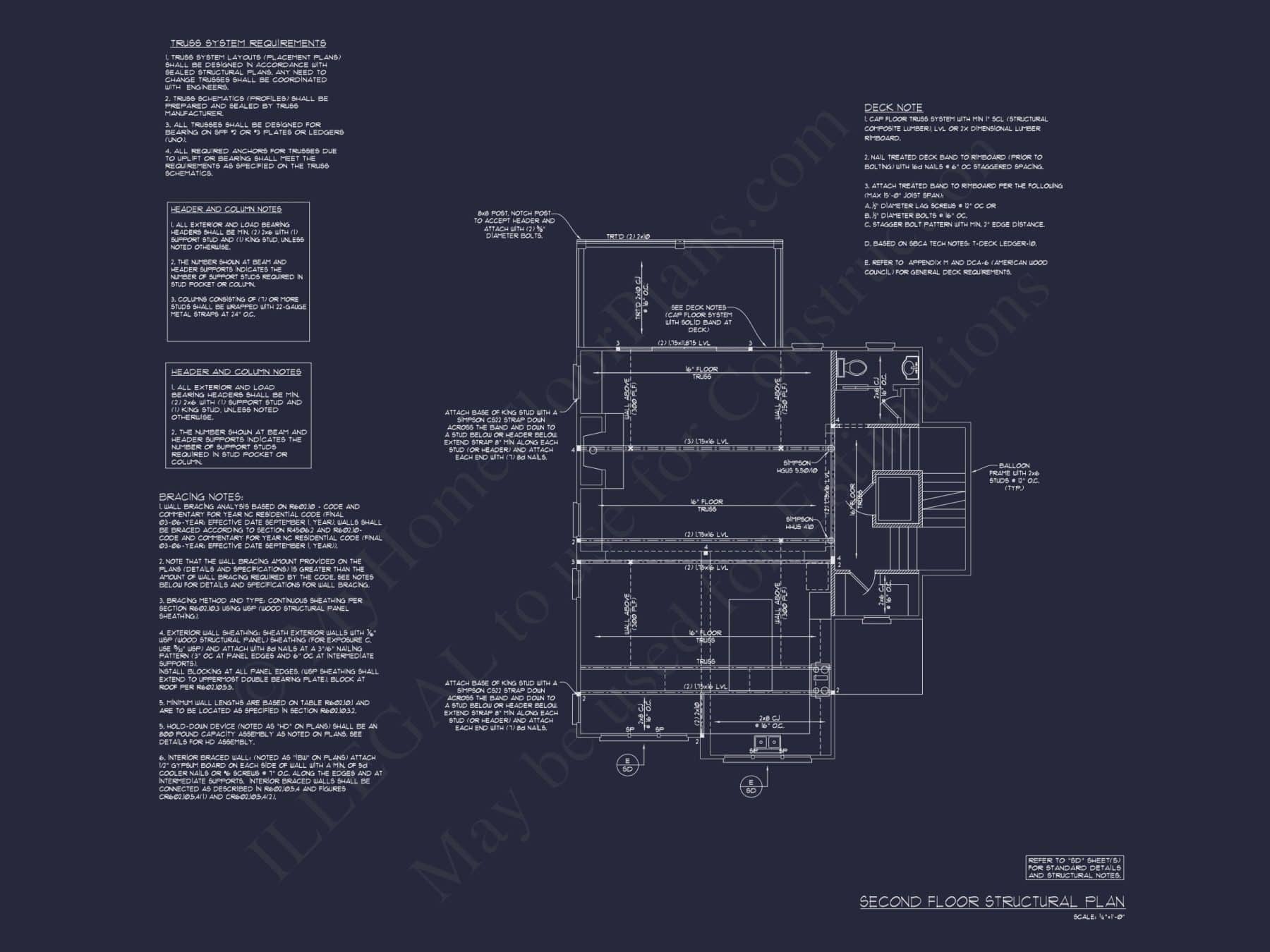 3-Story Beach House: 3-Bed, 3-Bath, CAD Blueprint, 36'x28'