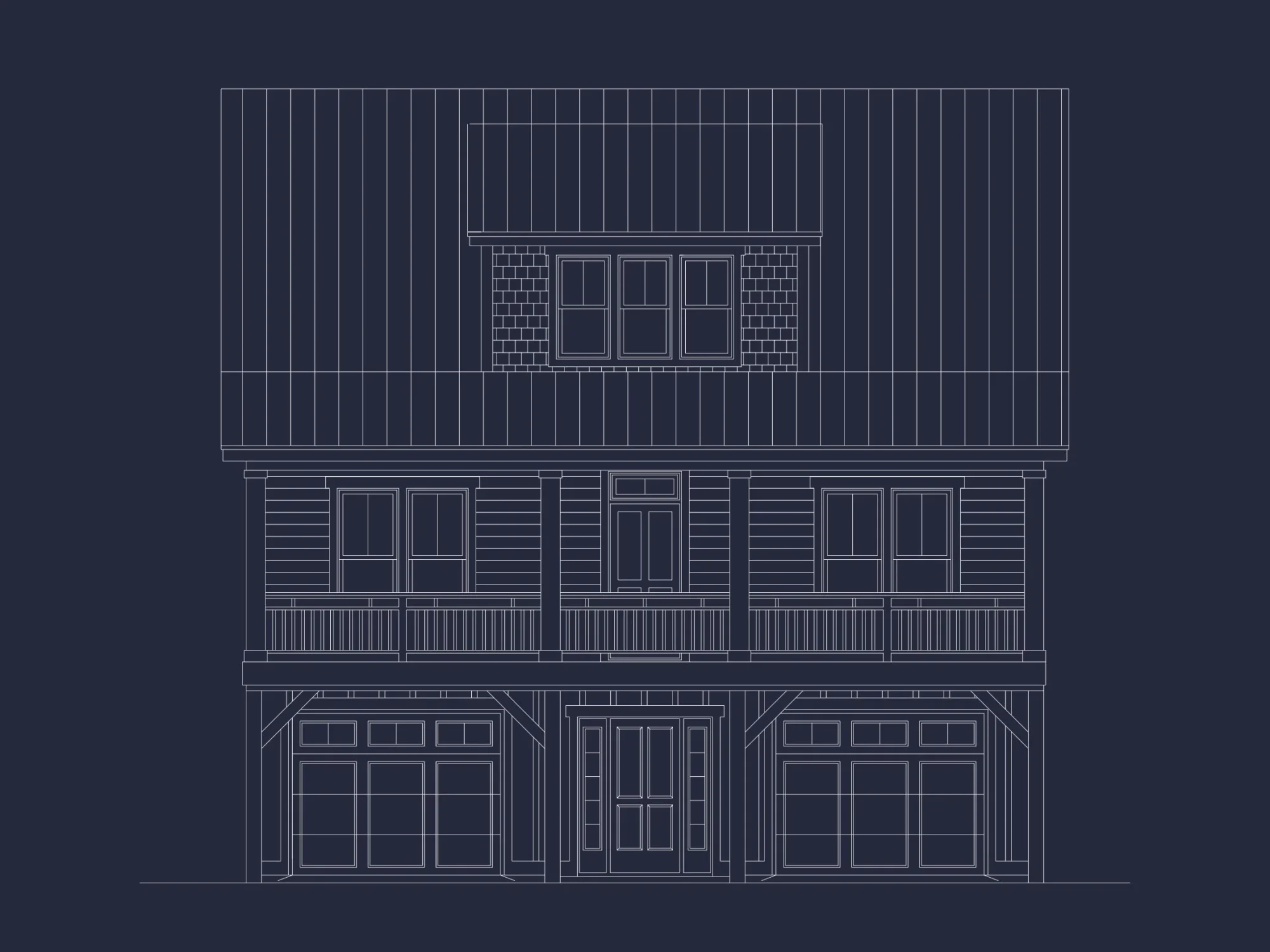 3-Story Craftsman house Plan: Floor Designs & Blueprints