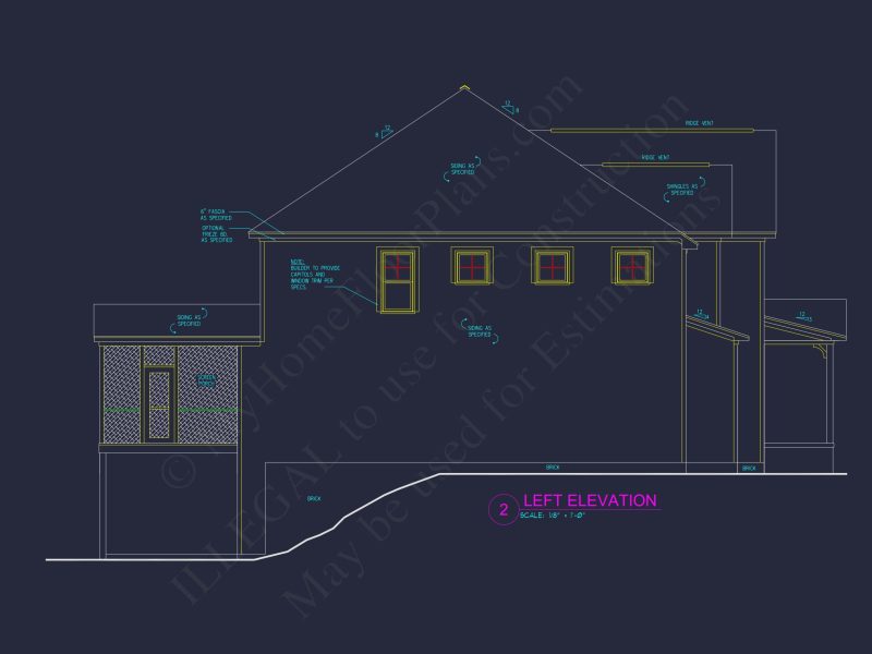 3-Story Craftsman house Plans with Blueprint & CAD Designs