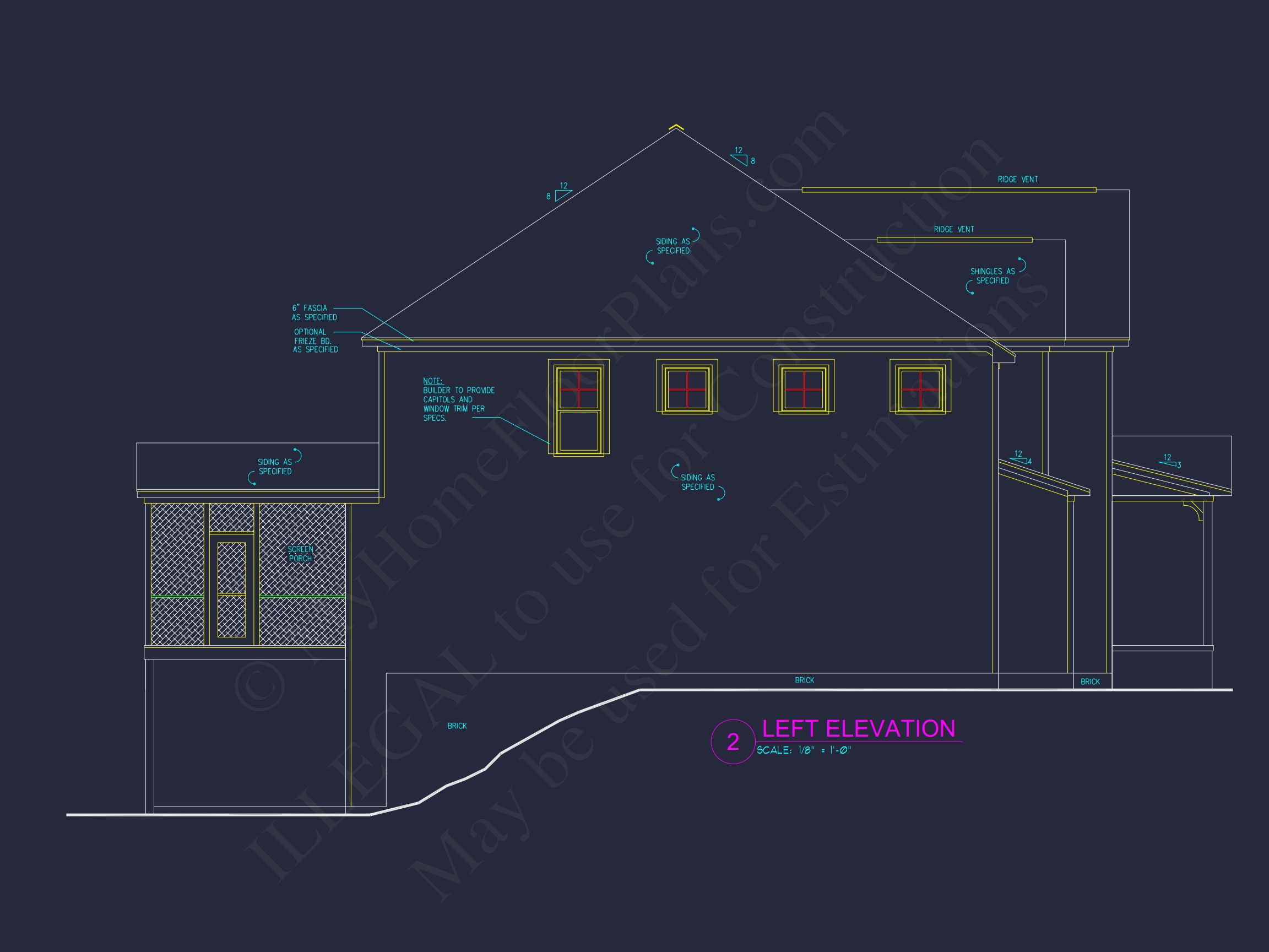 3-Story Craftsman house Plans with Blueprint & CAD Designs
