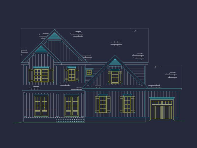 3-Story house Plan with 5 Bedrooms, CAD Blueprints & Designs