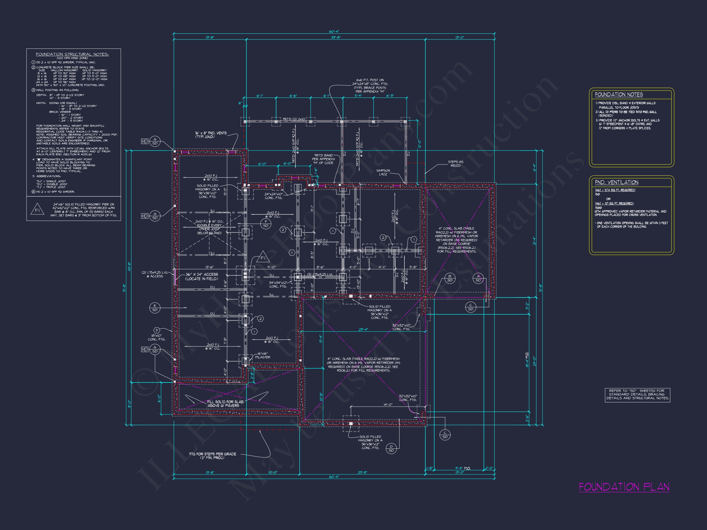 3-Story Home Plan with 5 Bedrooms,CAD Blueprints & Designs