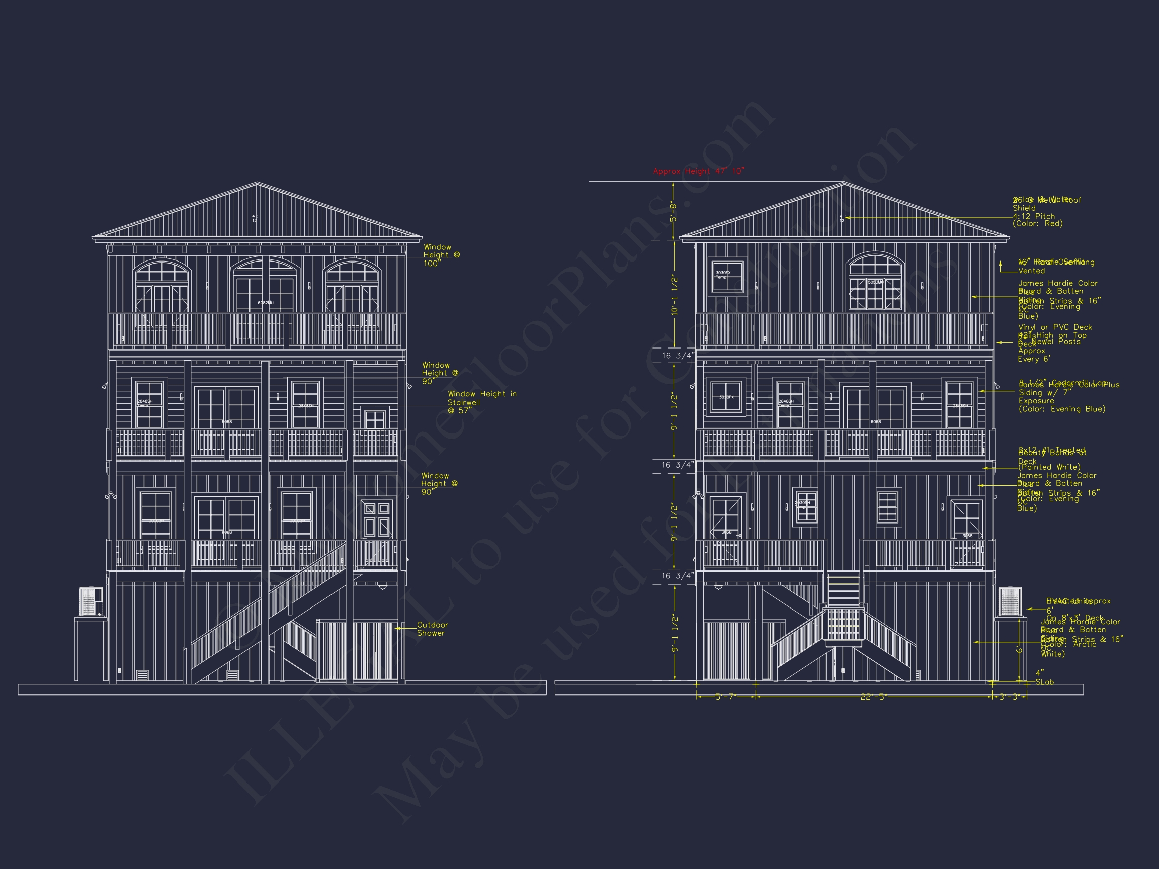 3-Story Home Plan with CAD Designs & Vaulted Ceilings