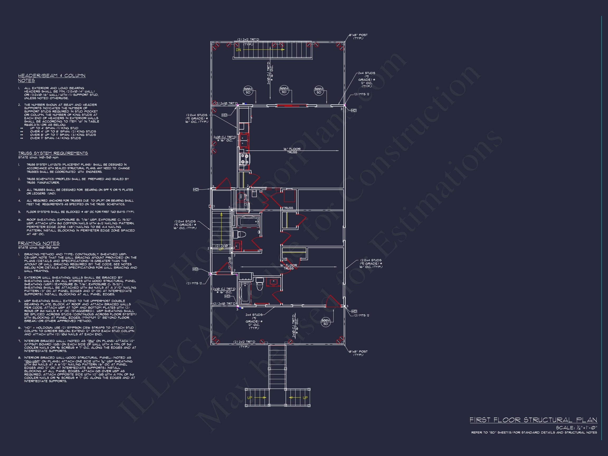 3-Story Home Plan with CAD Designs & Vaulted Ceilings