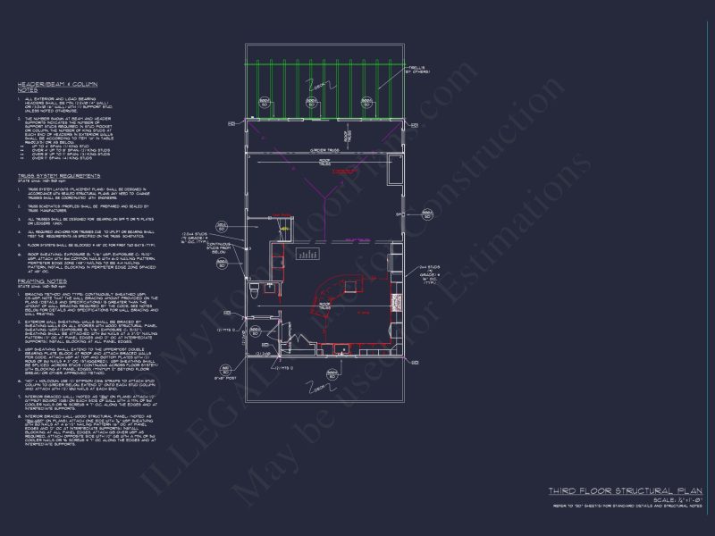 3-Story house Plan with CAD Designs & Vaulted Ceilings