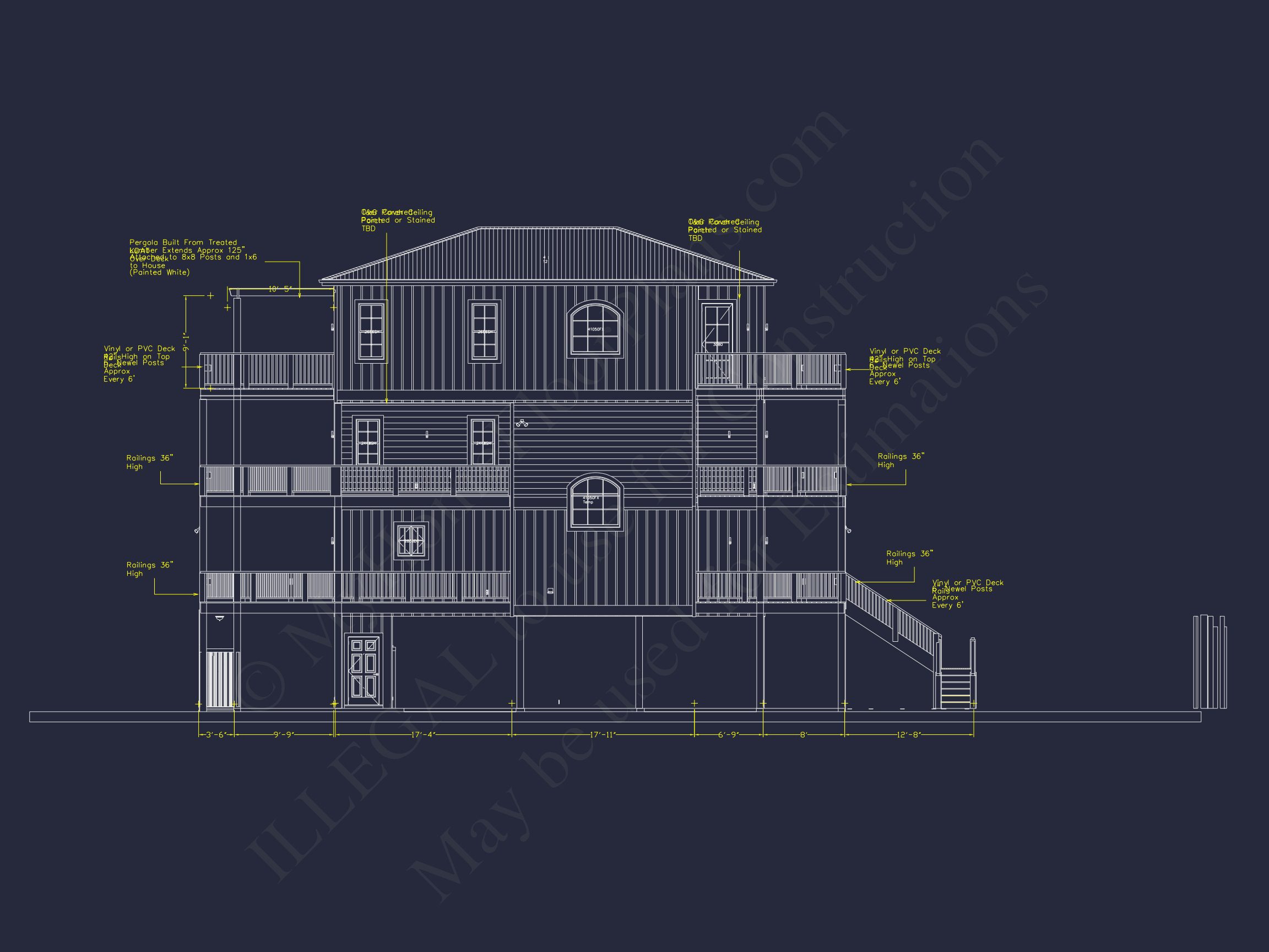 3-Story House Plan with CAD Designs & Vaulted Ceilings