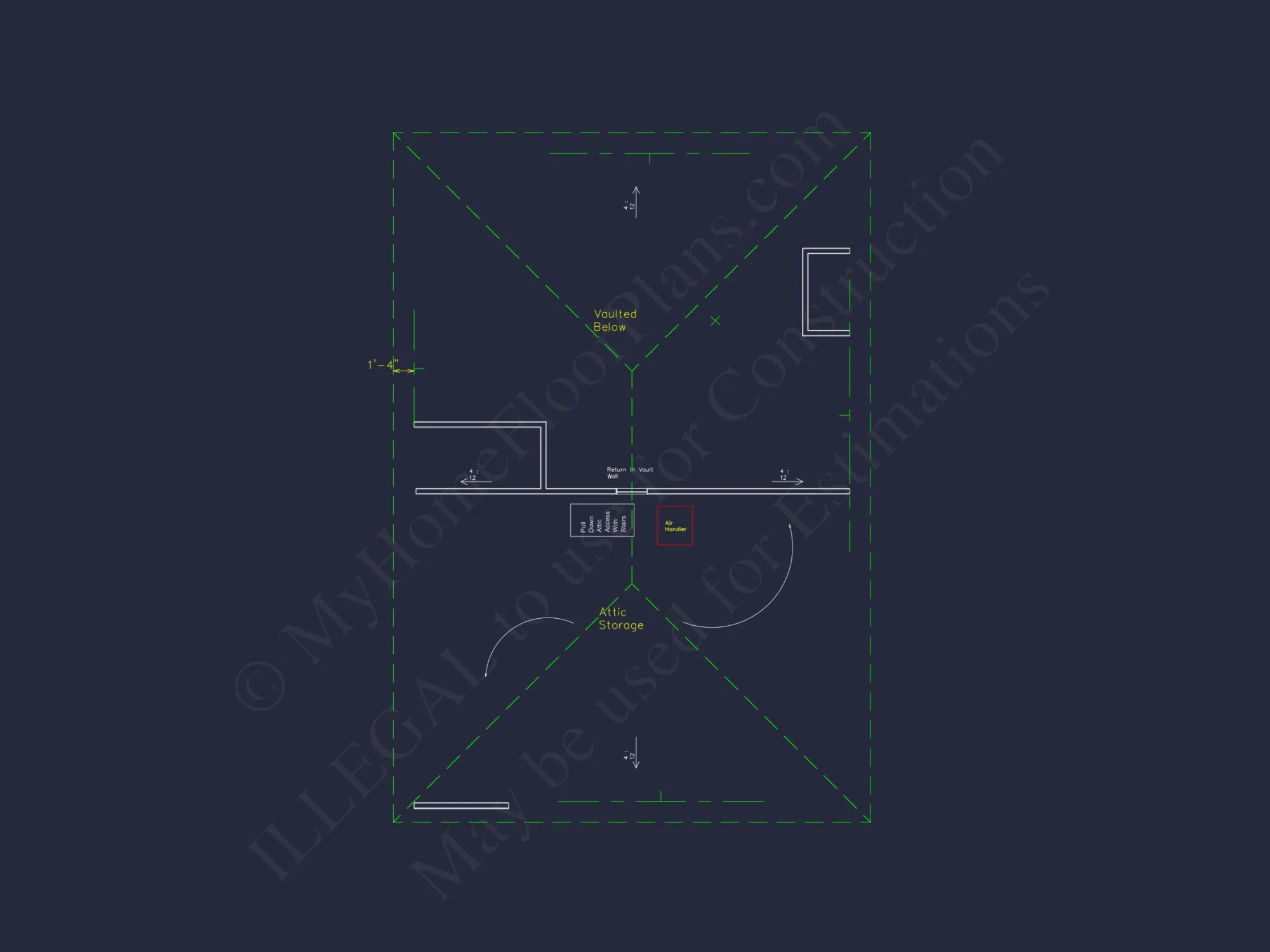 3-Story house Plan with CAD Designs & Vaulted Ceilings