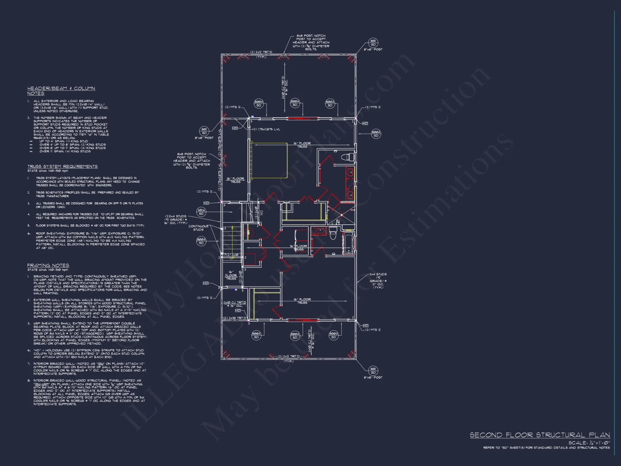 3-Story house Plan with CAD Designs & Vaulted Ceilings
