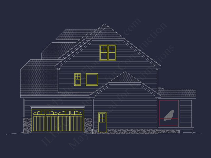 3-Story house Plan with Spacious Garage and Open Floor Plan