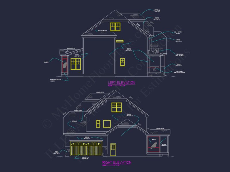 3-Story house Plan with Spacious Garage and Open Floor Plan