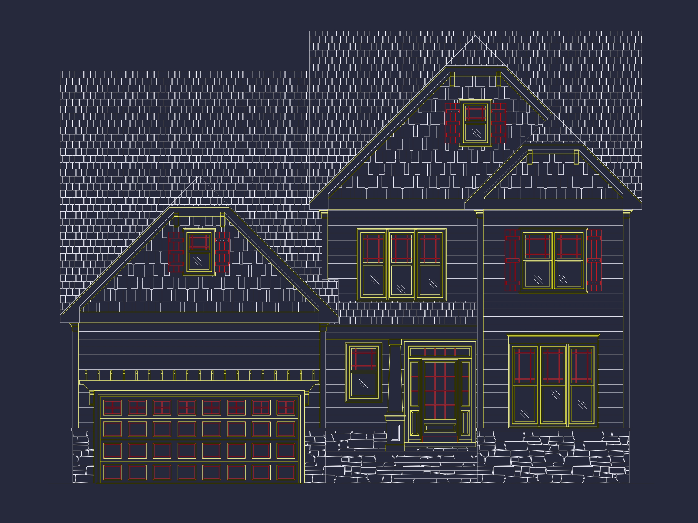 3-Story Modern Craftsman Home Floor Plan and Blueprint Design