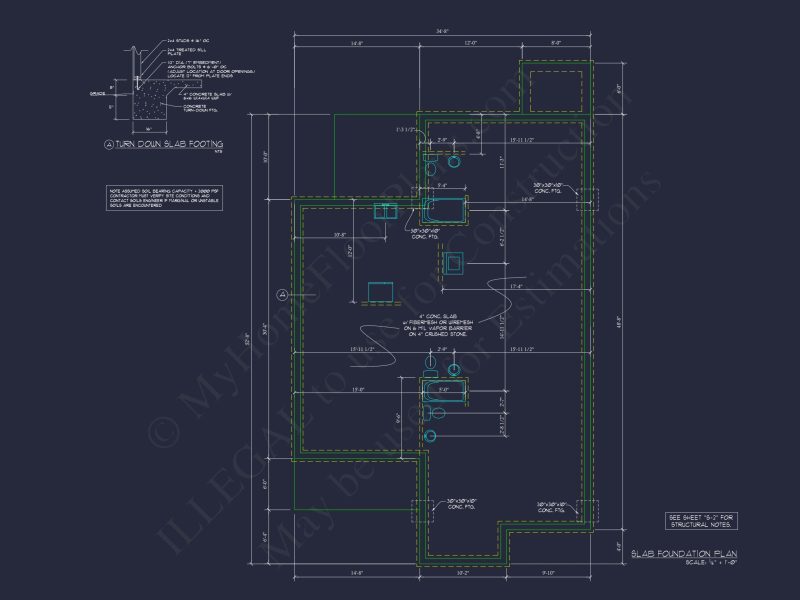 34' WIDE SINGLE STORY house FLOOR PLAN CAD BLUEPRINTS