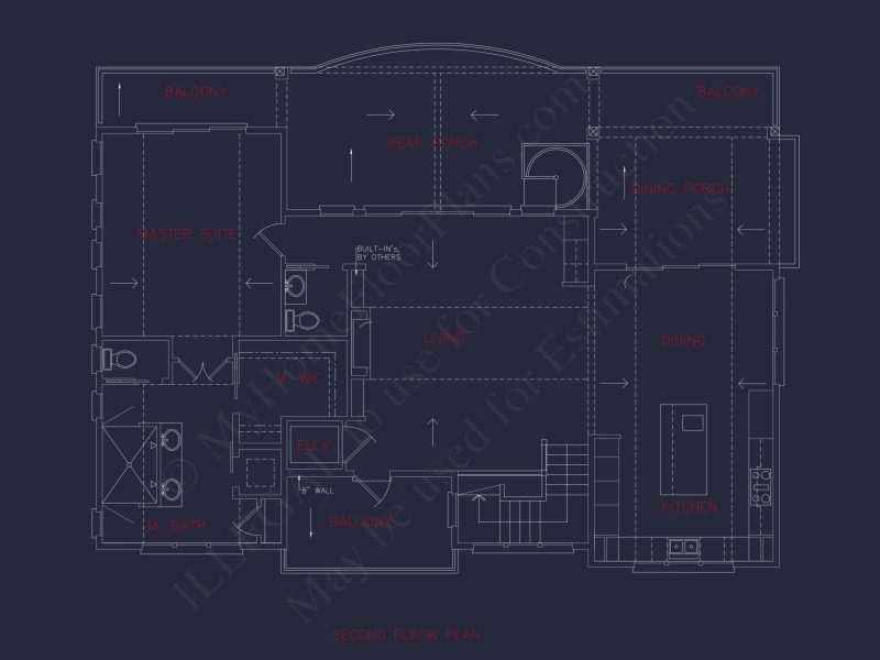 4-Bedroom Coastal house Plan with 2 Floors and Open Design