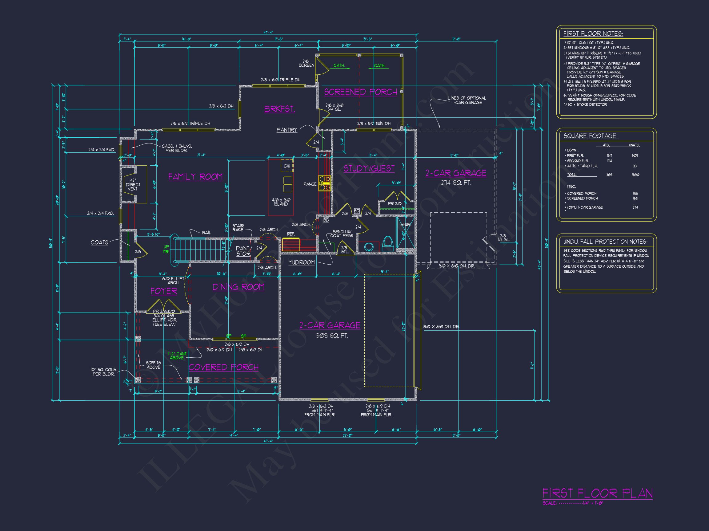 4-Bedroom house Plan with 3 Floors,Blueprint & CAD Designs