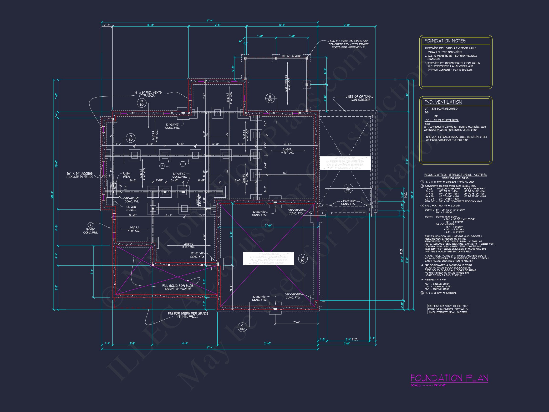 4-Bedroom house Plan with 3 Floors,Blueprint & CAD Designs