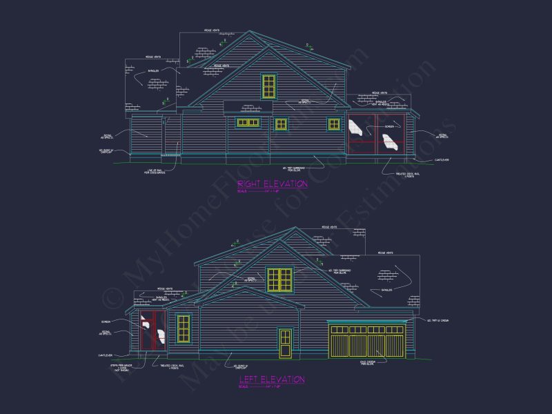 4-Bedroom house Plan with Architectural Blueprint Designs