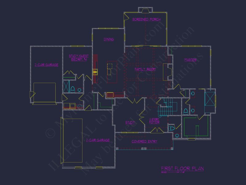 4-Bedroom house Plan with Architectural Blueprint Designs