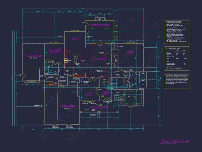 4-Bedroom house Plan with Architectural Blueprint Designs
