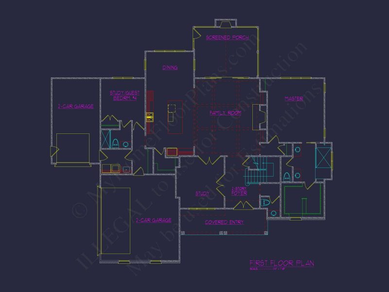 4-Bedroom house Plan with Architectural Blueprint Designs