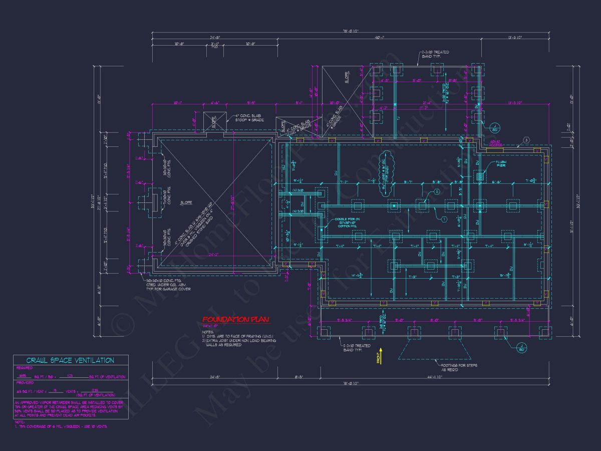 78'-Wide Cape Cod Floor Plan with Great Room and 2 Garage Bays