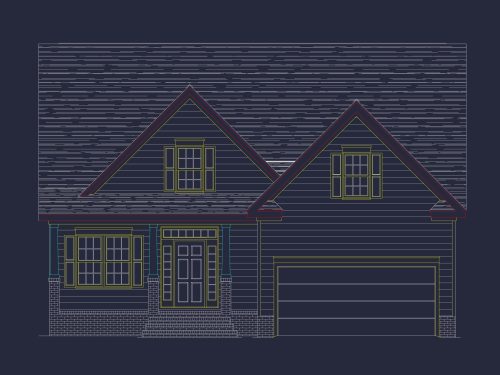Modern house Plan: Detailed Floor Plan & CAD Blueprint Designs