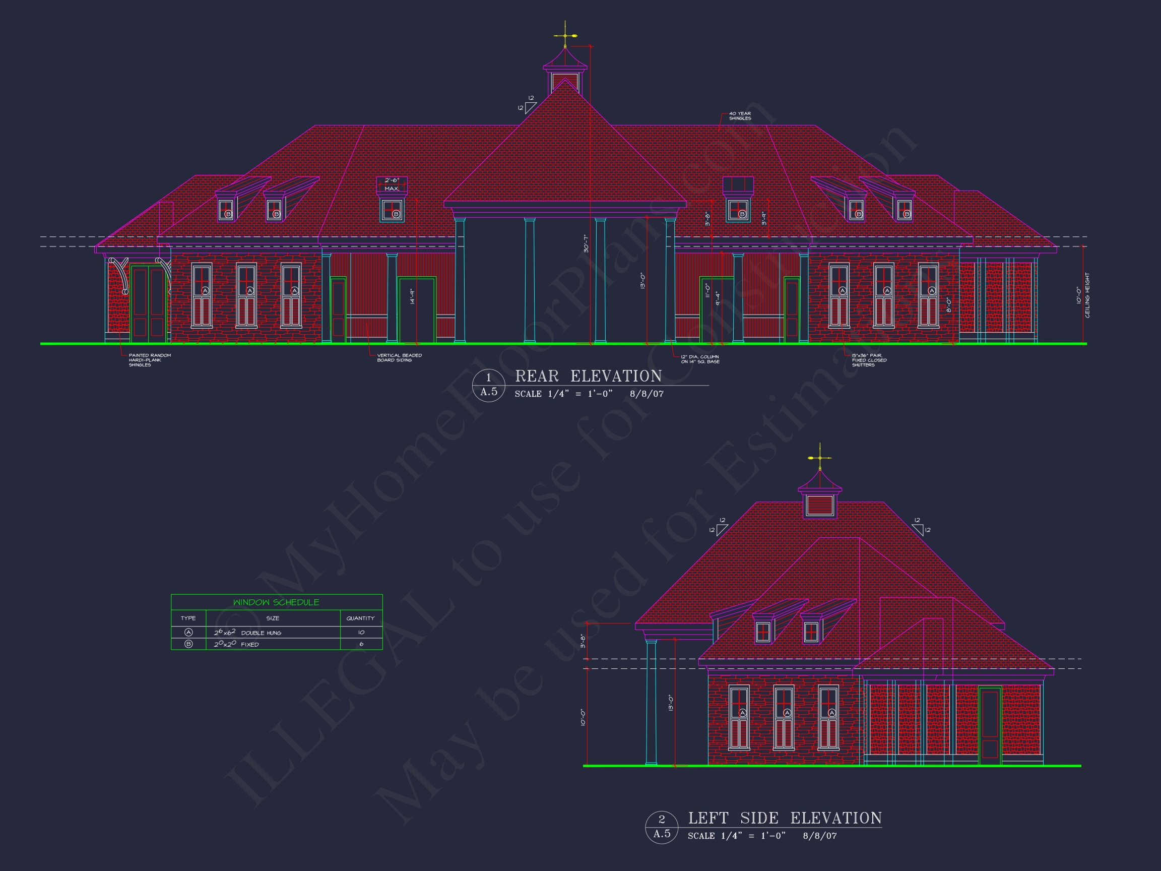 94' Wide Clubhouse Floor Plan - Architectural CAD Blueprints