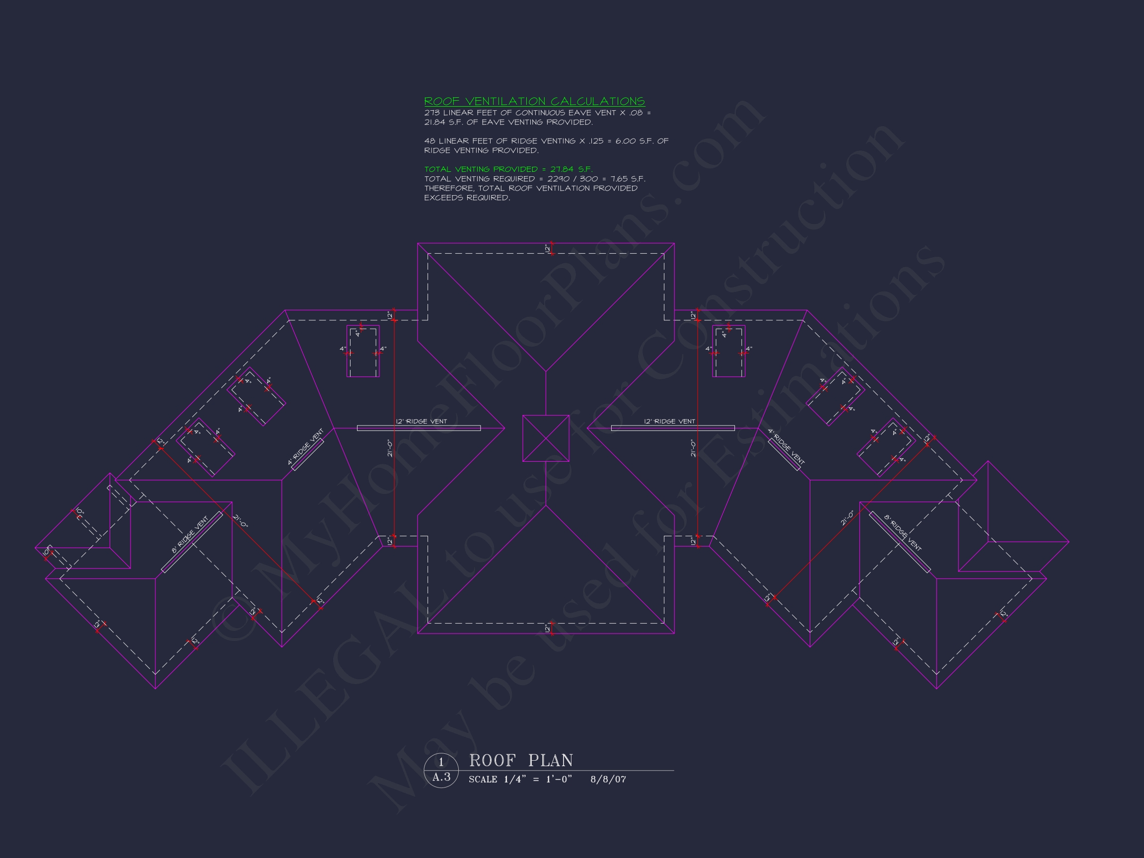 94' Wide Clubhouse Floor Plan - Architectural CAD Blueprints