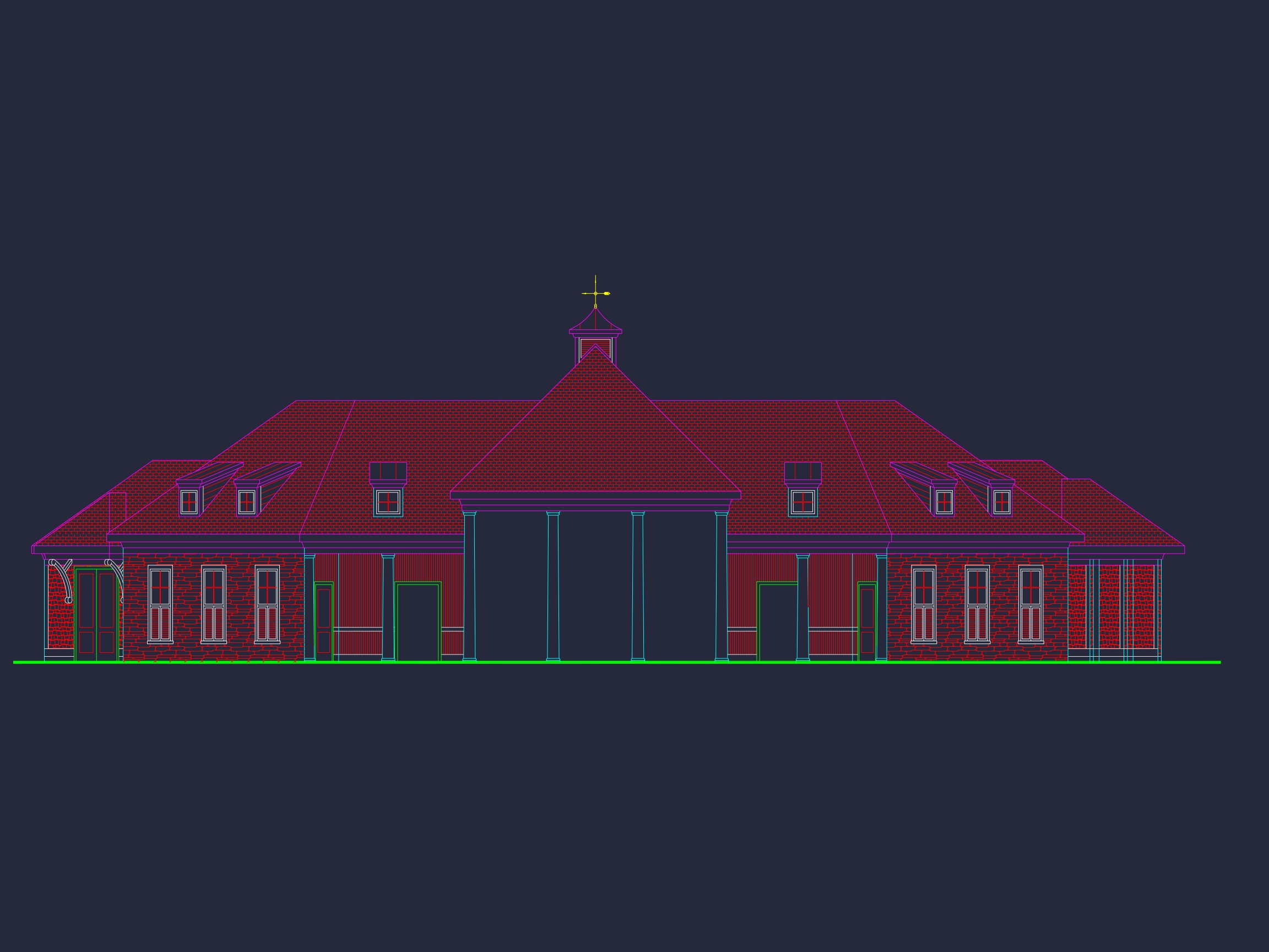 94' Wide Clubhouse Floor Plan - Architectural CAD Blueprints