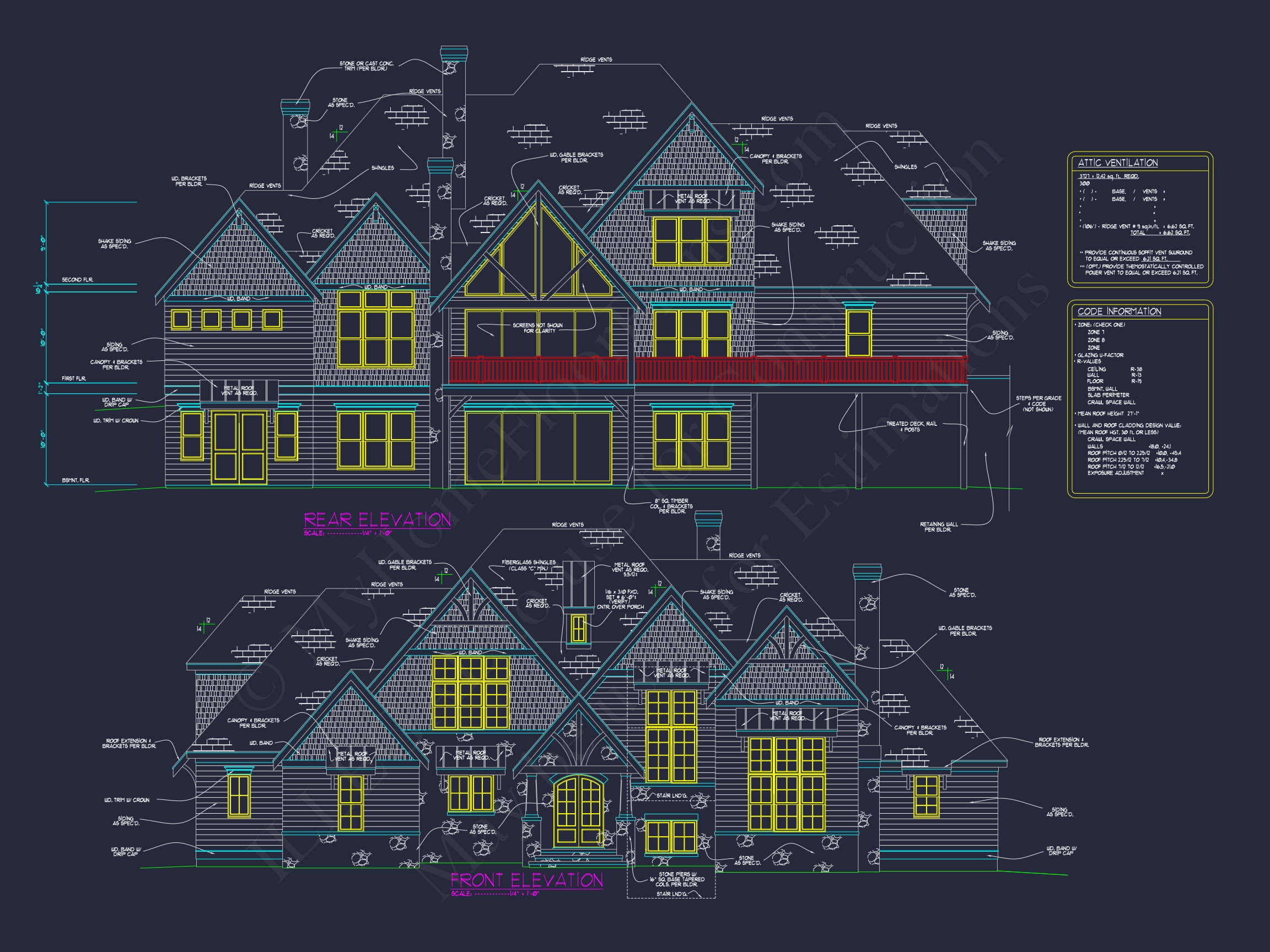 A Luxurious 5,500 Sq. Ft. Tudor-Style Home Plan with Detailed CAD Blueprints