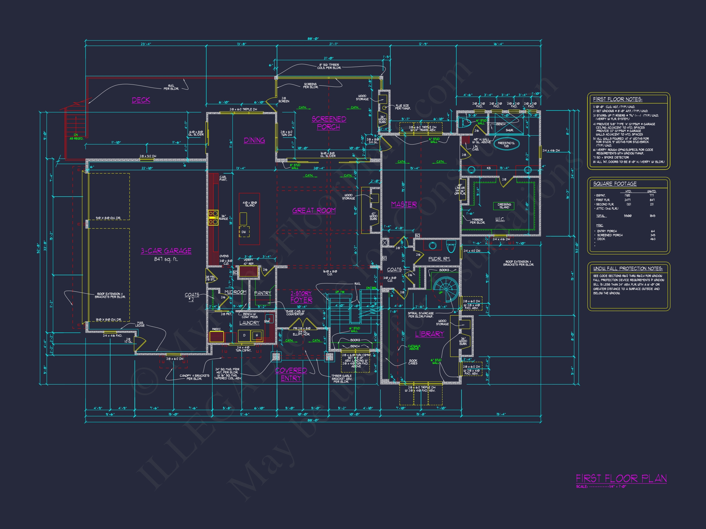 A Luxurious 5,500 Sq. Ft. Tudor-Style Home Plan with Detailed CAD Blueprints