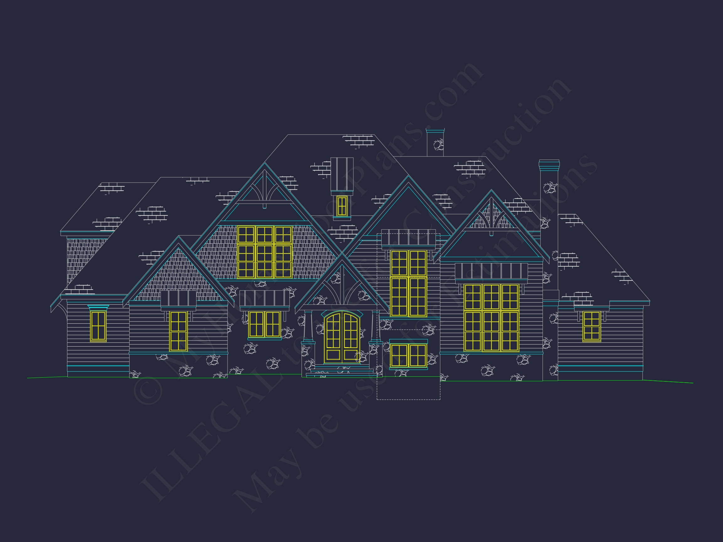 A Luxurious 5,500 Sq. Ft. Tudor-Style Home Plan with Detailed CAD Blueprints