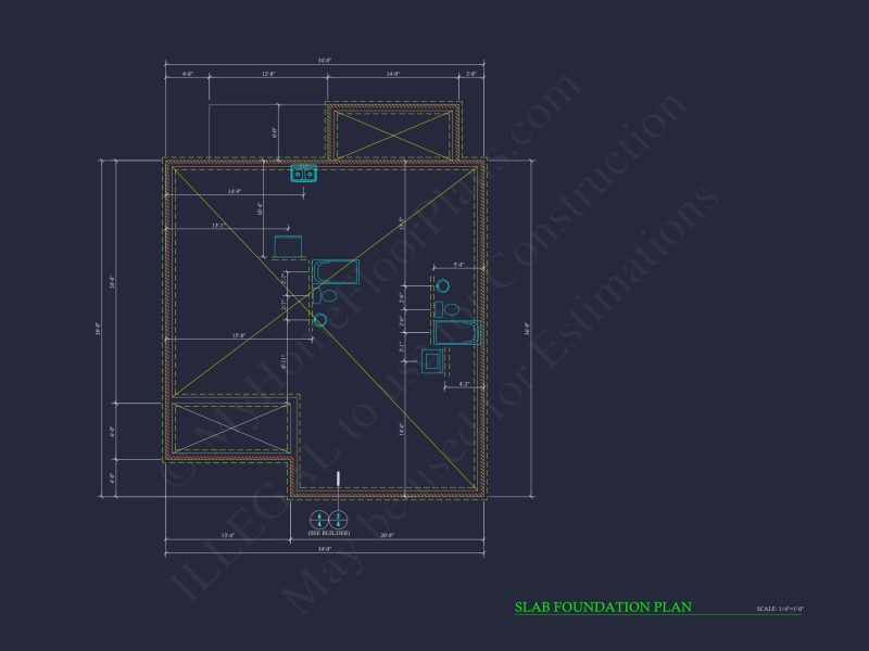 3-Bed CAD Designs & Blueprint