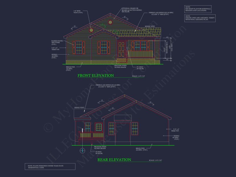 Affordable Ranch house Floor Plan with 6 Bedrooms and CAD Designs