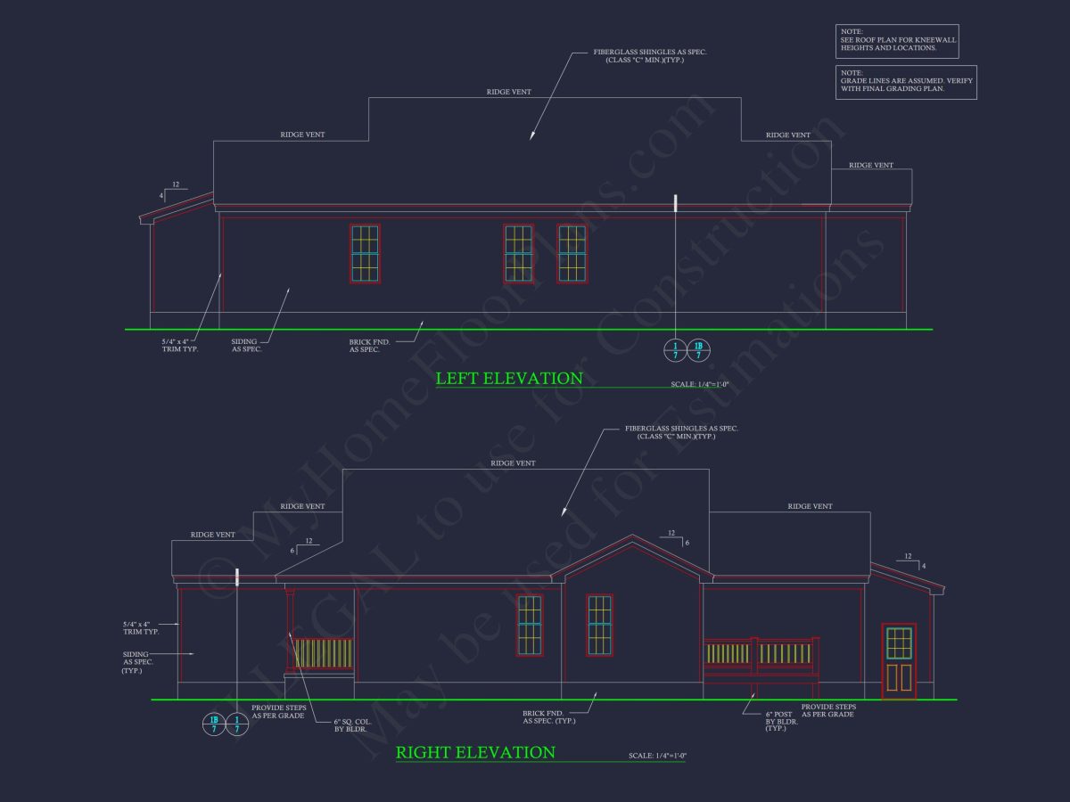 Affordable Ranch house Floor Plan with 6 Bedrooms and CAD Designs