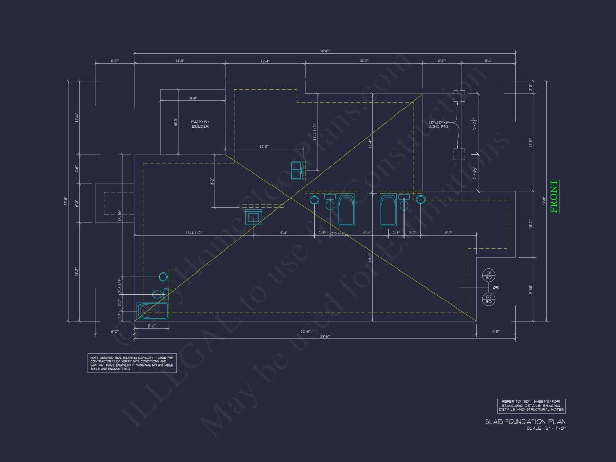 Affordable Ranch house Floor Plan with 6 Bedrooms and CAD Designs