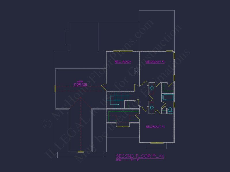 Architectural CAD house Blueprint Plan for a Modern Design
