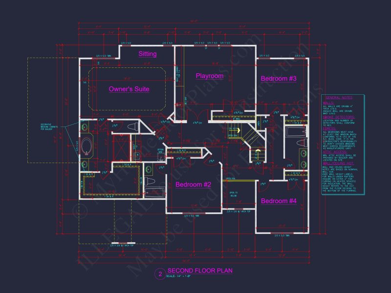 Architectural Floor Plan Blueprint for Spacious 4-Bed Craftsman house