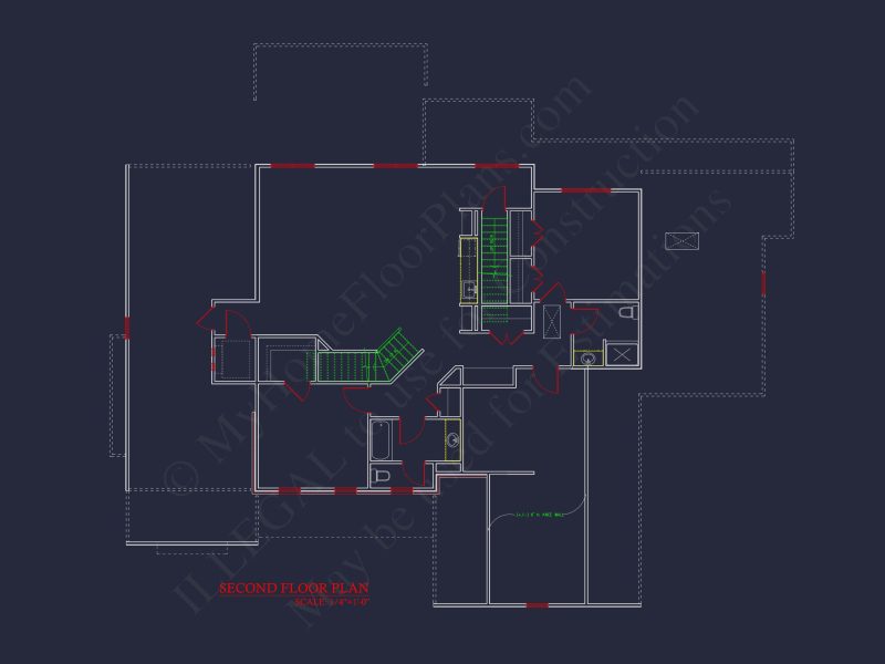 Architectural house Blueprint with CAD Designs & Floor Plans
