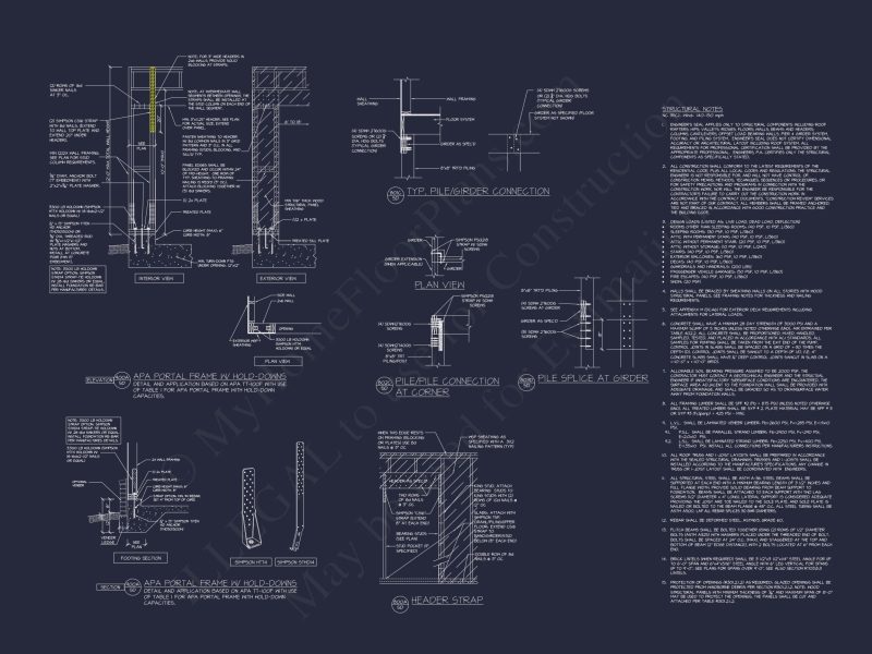 Architectural house Design Blueprint with 2 Floors and CAD
