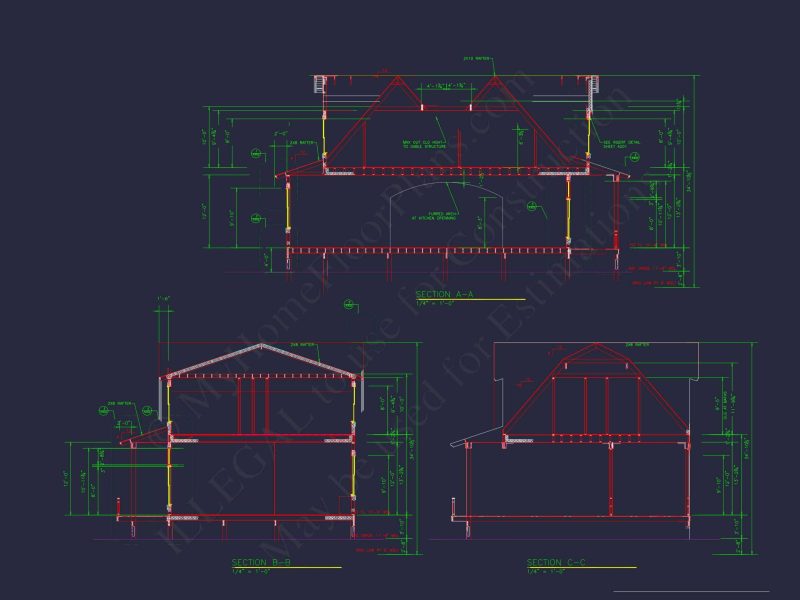 Architectural house Design Blueprint with 2 Floors and CAD