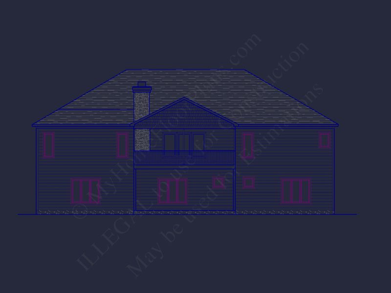 Architectural house Floor Plan with CAD Designs and Blueprint