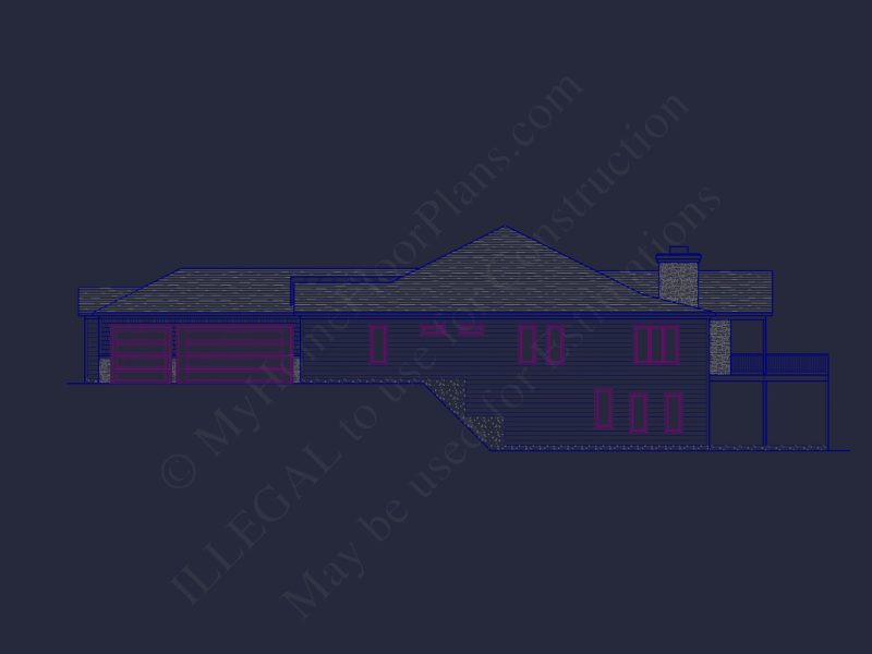 Architectural house Floor Plan with CAD Designs and Blueprint