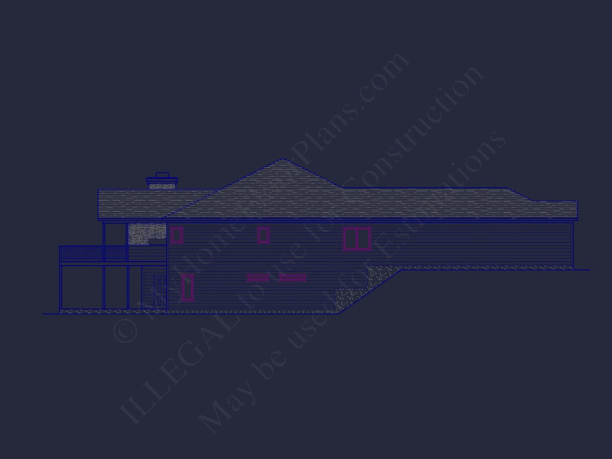 Architectural house Floor Plan with CAD Designs and Blueprint