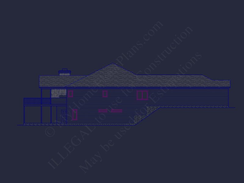 Architectural house Floor Plan with CAD Designs and Blueprint