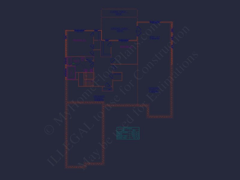 Architectural house Floor Plan with CAD Designs and Blueprint