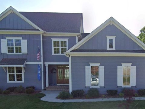 Architectural house Plan with 5 Bedrooms and 2 Floors