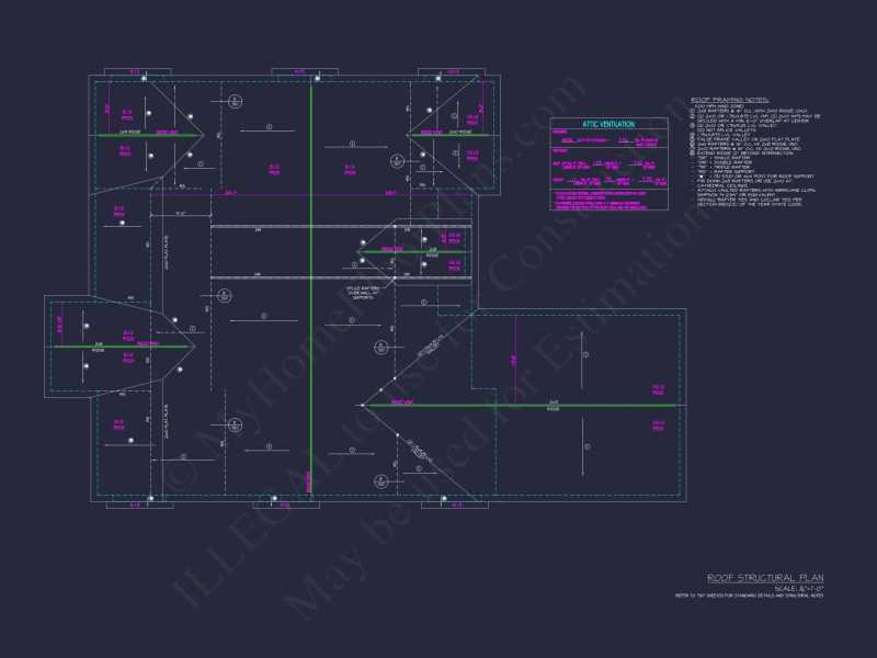 Architectural house Plan with 6 Bedrooms – CAD & Blueprints
