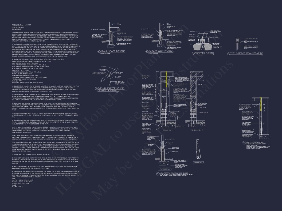 Architectural house Plan with 6 Bedrooms – CAD & Blueprints